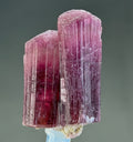Rubellite Tourmaline – Two Intergrown Deep Pink Red Crystals – 40 mm – Collector Mineral Specimen