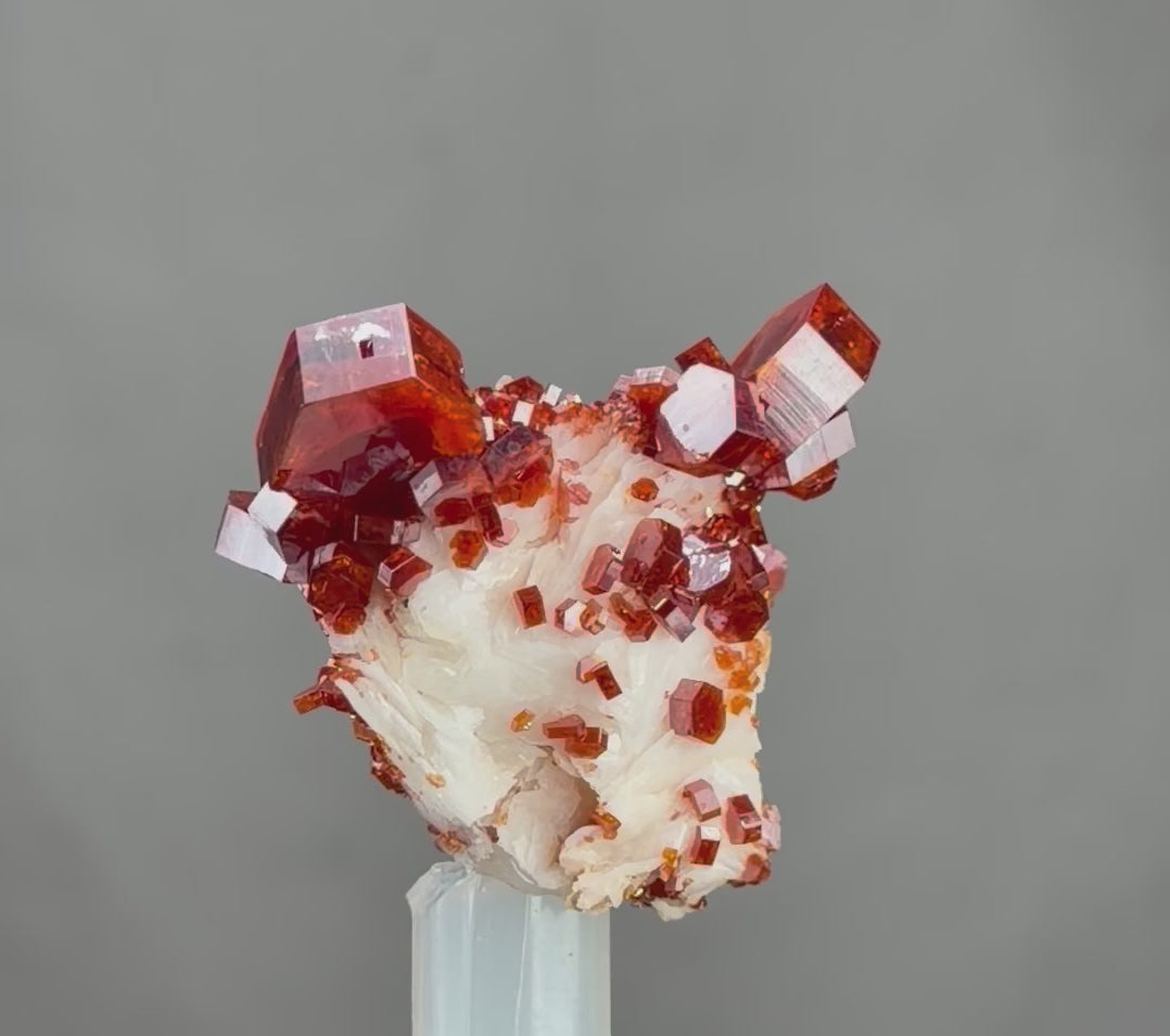 Vanadinite with Barite in perfect Conditions -Vanadinite lovers -