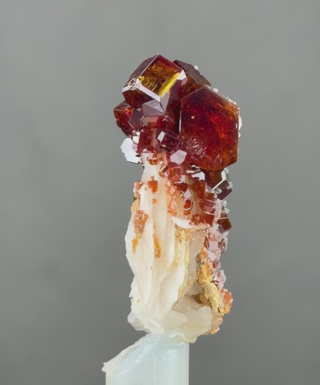 Vanadinite with Barite in perfect Conditions -Vanadinite lovers -