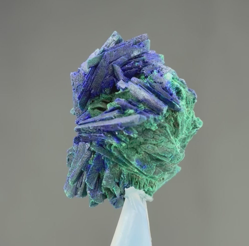 Azurite With malachite lustrous Rosette in Perfect Conditions conditions - Mineral Specimens Collectors -
